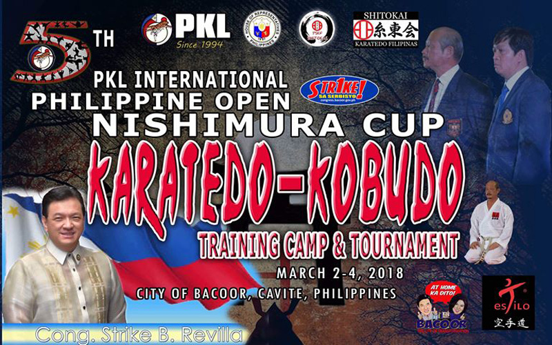 5th Nishimura Cup, Philippine Open International Karate Do Tournament and Technical
  Seminar　第5回西村誠司杯 フィリピン国際オープン空手道大会 ＆ セミナー開催