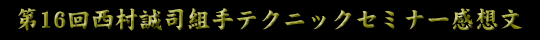 組手セミナー感想文